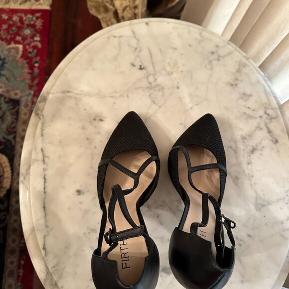 Firth Black Zev T-strap Pumps - Picture 7 of 8